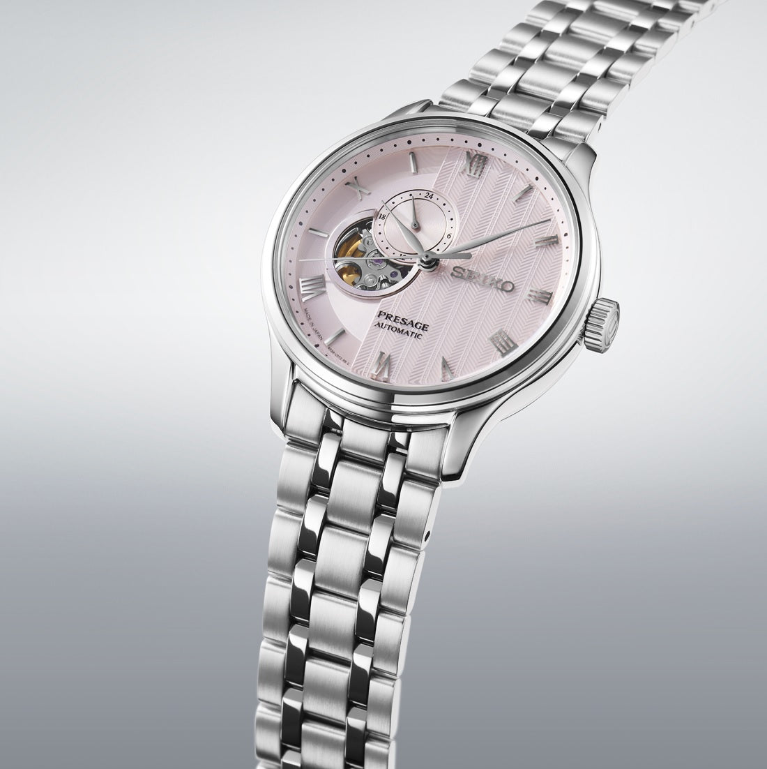 Seiko Presage SSA465J1 "Zen Garden Kyoto Cherry Blossom" Open Heart Automatic Watch-Watch Portal Philippines