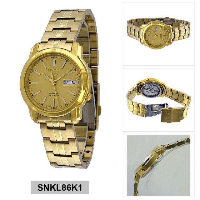 SEIKO SNKL86K1 Automatic Gold Stainless Steel Watch for Men-Watch Portal Philippines
