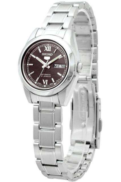 SEIKO SYMK25K1 Automatic Brown Dial Silver Stainless Steel Watch For Women-Watch Portal Philippines