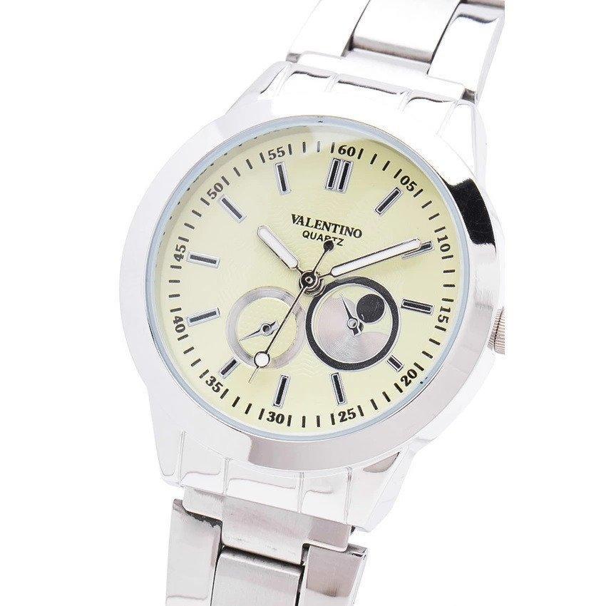 Valentino 20121499-GOLD DIAL ORIS STYLE L STAINLESS BAND STRAP Watch for Women-Watch Portal Philippines