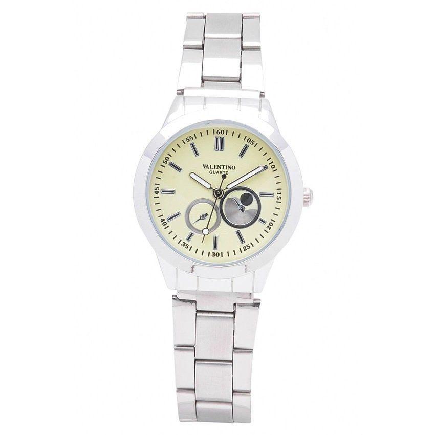 Valentino 20121499-GOLD DIAL ORIS STYLE L STAINLESS BAND STRAP Watch for Women-Watch Portal Philippines