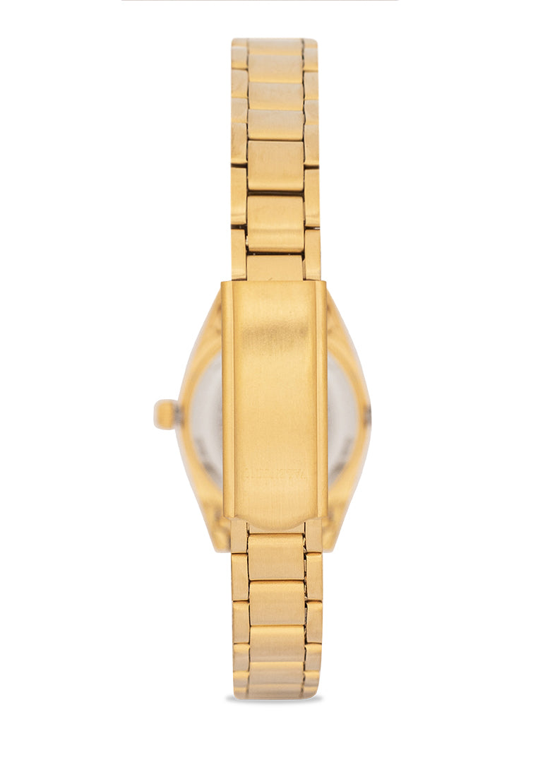Valentino 20121507-GOLD-BLACK DIAL Analog Stainless Band Watch for Women-Watch Portal Philippines