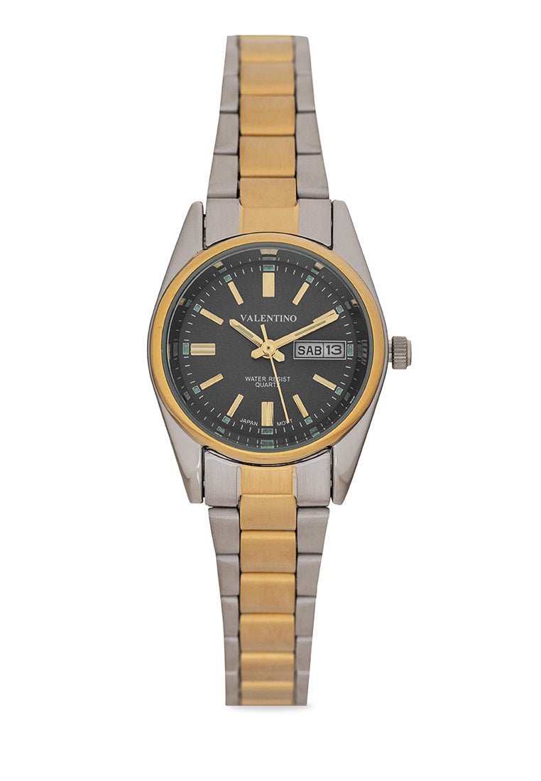 Valentino 20121509-TWO TONE-BLUE DIAL Analog Stainless Band Watch for Women-Watch Portal Philippines
