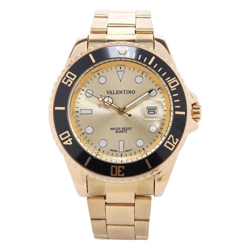Valentino 20121579-GOLD - GOLD DIAL STAINLESS BAND STRAP Watch for Men-Watch Portal Philippines
