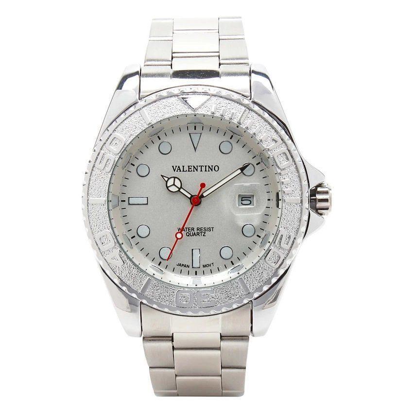 Valentino 20121587-SILVER - SILVER DIAL Y-MASTER IP WHITE STYLE G STAINLESS BAND STRAP Watch for Men-Watch Portal Philippines