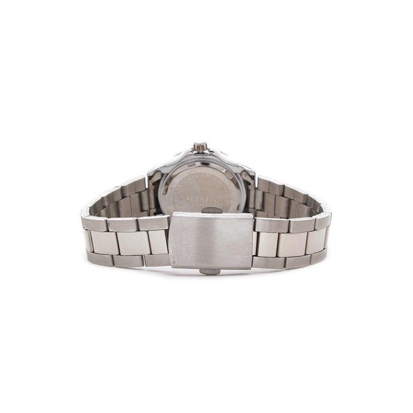 Valentino 20121588-SILVER - BLUE DIAL Y-MASTER IP WHITE STYLE L STAINLESS BAND STRAP Watch for Women-Watch Portal Philippines