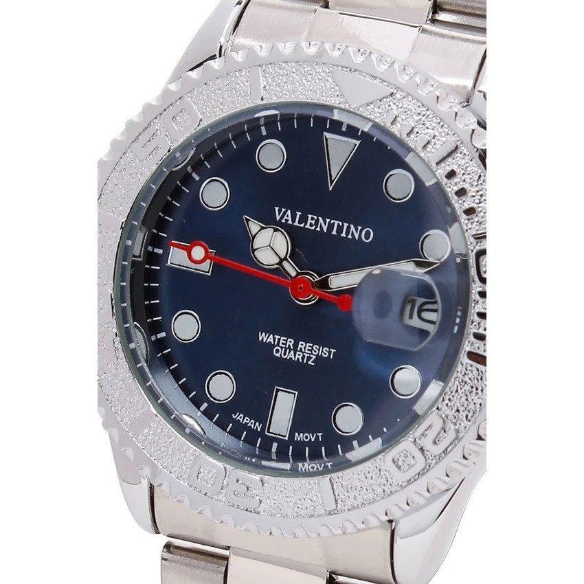 Valentino 20121588-SILVER - BLUE DIAL Y-MASTER IP WHITE STYLE L STAINLESS BAND STRAP Watch for Women-Watch Portal Philippines