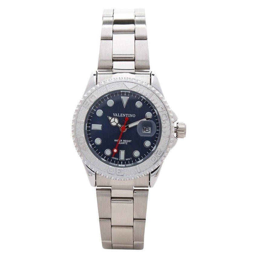 Valentino 20121588-SILVER - BLUE DIAL Y-MASTER IP WHITE STYLE L STAINLESS BAND STRAP Watch for Women-Watch Portal Philippines