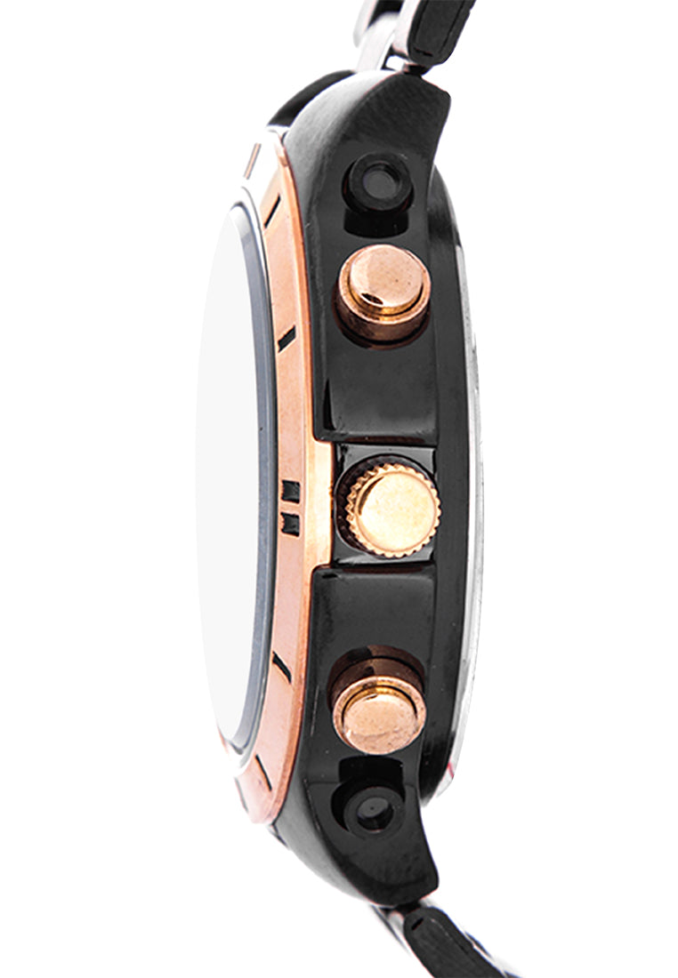 Valentino 20121649-BLACK - BLACK DIAL Analog Stainless Band Watch for Unisex-Watch Portal Philippines