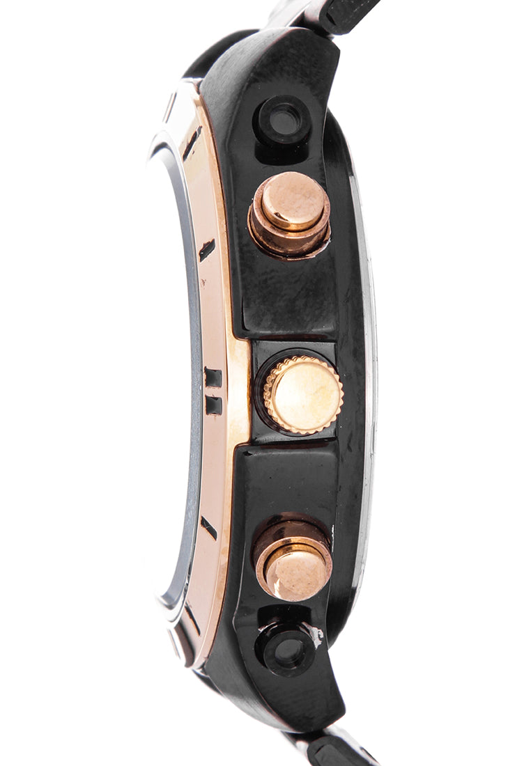 Valentino 20121649-BLACK - GOLD DIAL Analog Stainless Band Watch for Unisex-Watch Portal Philippines