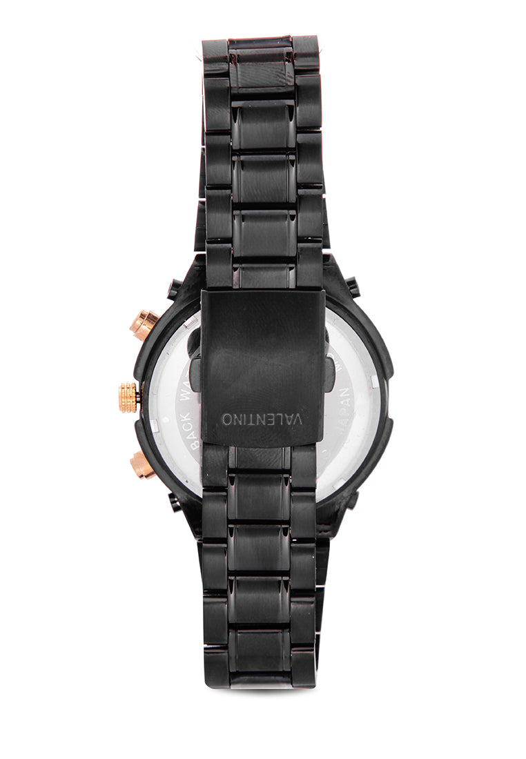 Valentino 20121649-BLACK - GOLD DIAL Analog Stainless Band Watch for Unisex-Watch Portal Philippines