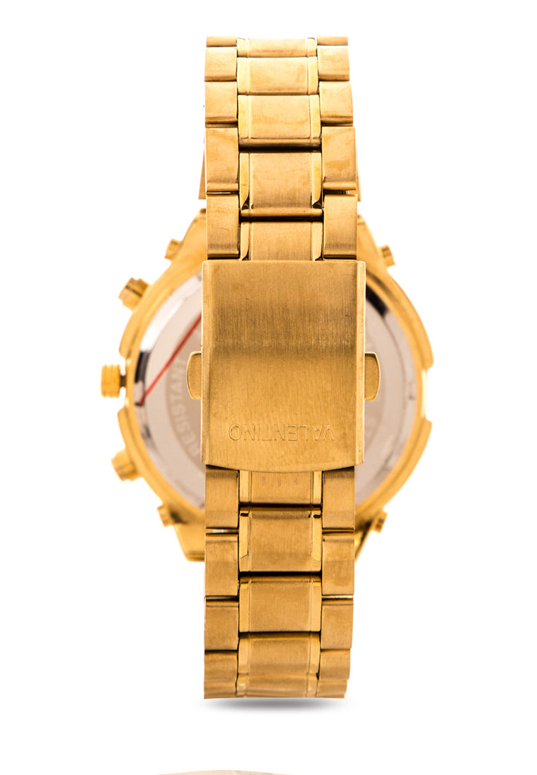 Valentino 20121649-GOLD - GOLD DIAL Analog Stainless Band Watch for Unisex-Watch Portal Philippines