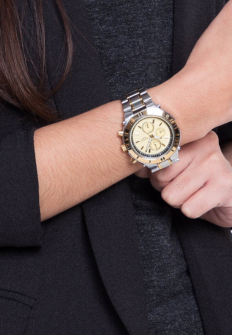 Valentino 20121649-TWO TONE - GOLD DIAL Analog Stainless Band Watch for Unisex-Watch Portal Philippines