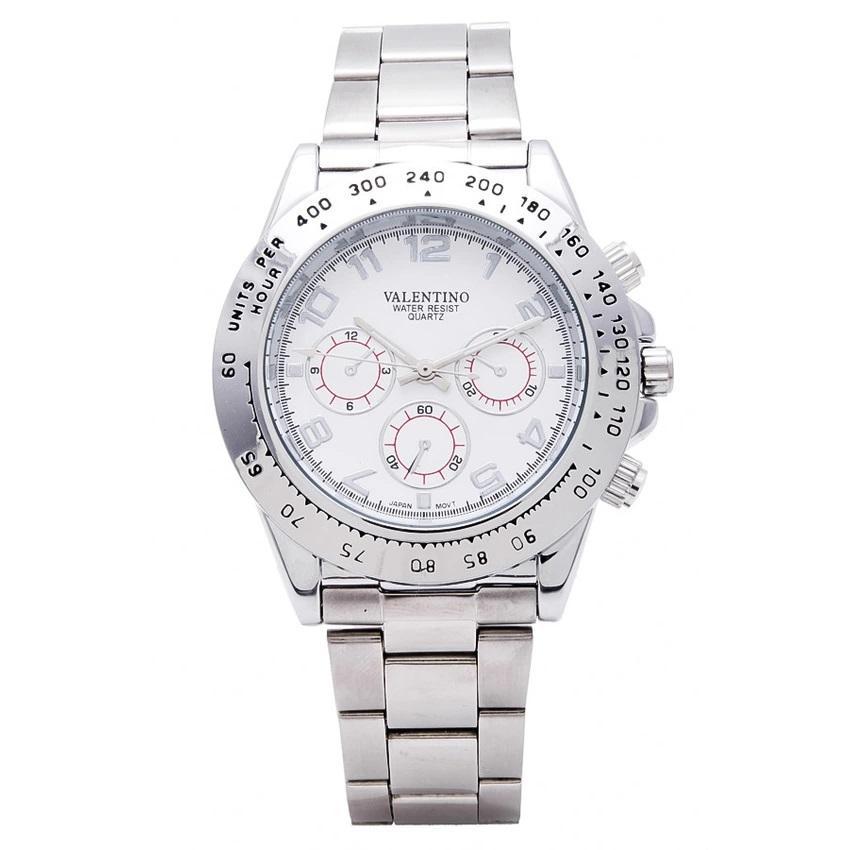 Valentino 20121652-WHITE DIAL STAINLESS BAND STRAP Watch for Men-Watch Portal Philippines