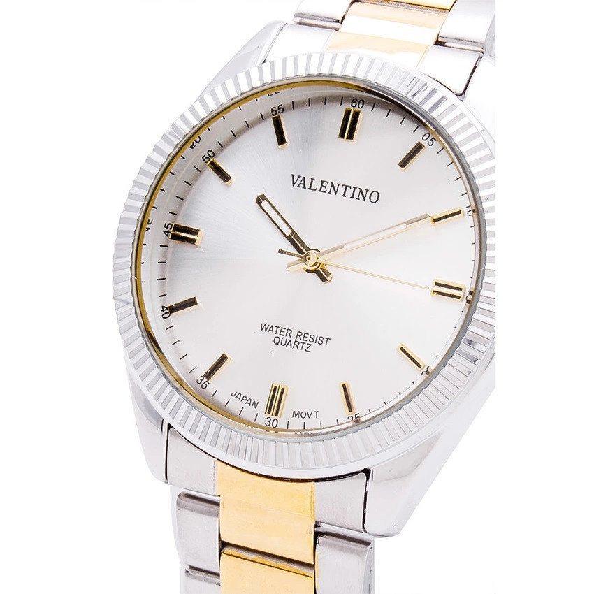 Valentino 20121677-TWO TONE - SILVER DIAL CASIO IP GLD MTL STYLE G STAINLESS BAND STRAP Watch for Men-Watch Portal Philippines