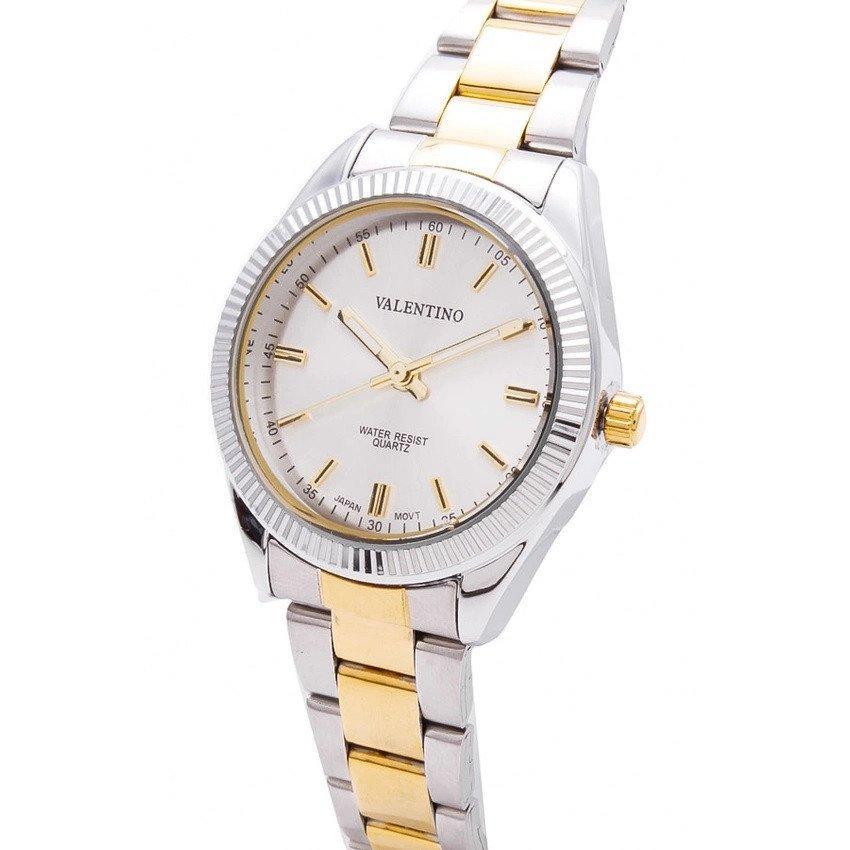 Valentino 20121678-TWO TONE - GOLD DIAL CASIO IP GLD MTL STYLE L STAINLESS BAND STRAP Watch for Women-Watch Portal Philippines