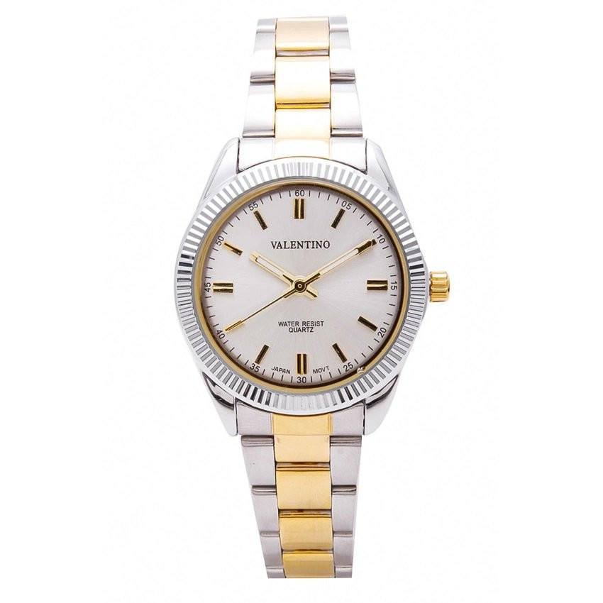 Valentino 20121678-TWO TONE - GOLD DIAL CASIO IP GLD MTL STYLE L STAINLESS BAND STRAP Watch for Women-Watch Portal Philippines