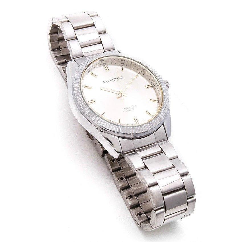 Valentino 20121679-SILVER - GOLD DIAL CASIO IP WHT MTL STYLE G MEN STAINLESS BAND STRAP Watch for Women-Watch Portal Philippines