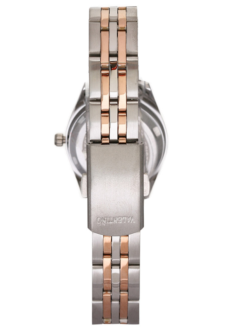 Valentino 20121692-ROSE GOLD - BLACK DIAL Analog Stainless Steel Strap Watch for Women-Watch Portal Philippines