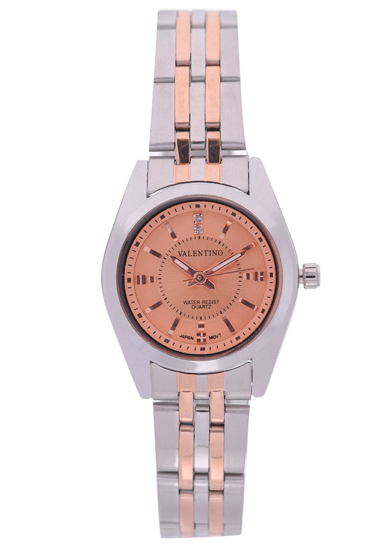 Valentino 20121692-ROSE GOLD - ROSE DIAL Analog Stainless Steel Strap Watch for Women-Watch Portal Philippines
