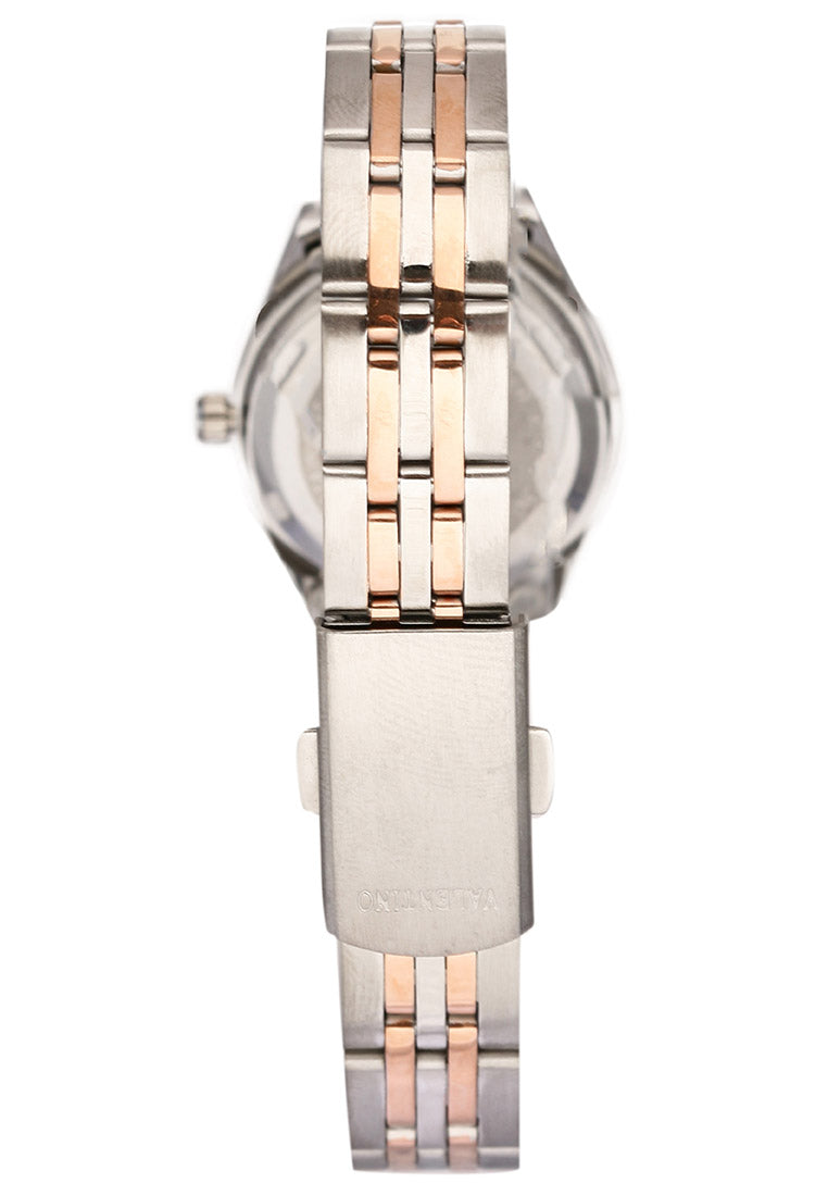 Valentino 20121692-ROSE GOLD - WHITE DIAL Analog Stainless Steel Strap Watch for Women-Watch Portal Philippines