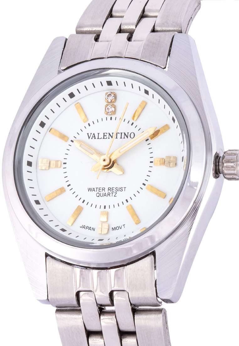 Valentino 20121693-SILVER - WHITE DIAL Stainless Steel Watch for Women-Watch Portal Philippines