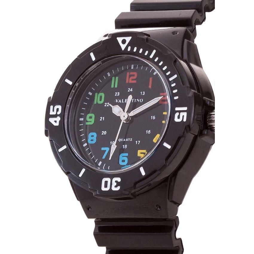 Valentino 20121727-BLACK - BLACK DIAL PLASTIC STRAP Watch for Women-Watch Portal Philippines