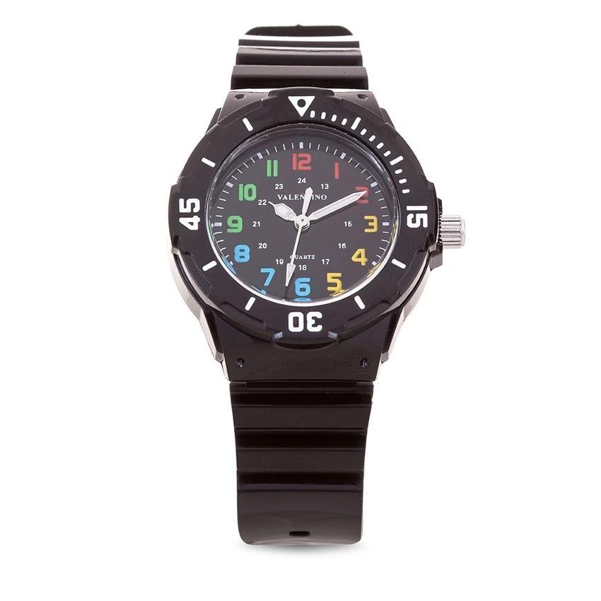 Valentino 20121727-BLACK - BLACK DIAL PLASTIC STRAP Watch for Women-Watch Portal Philippines
