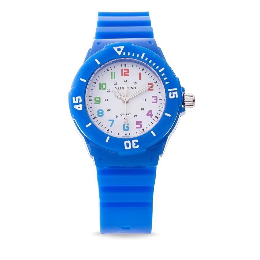 Valentino 20121727-Blue - Wht Dial Plastic Strap Watch For Women-Watch Portal Philippines
