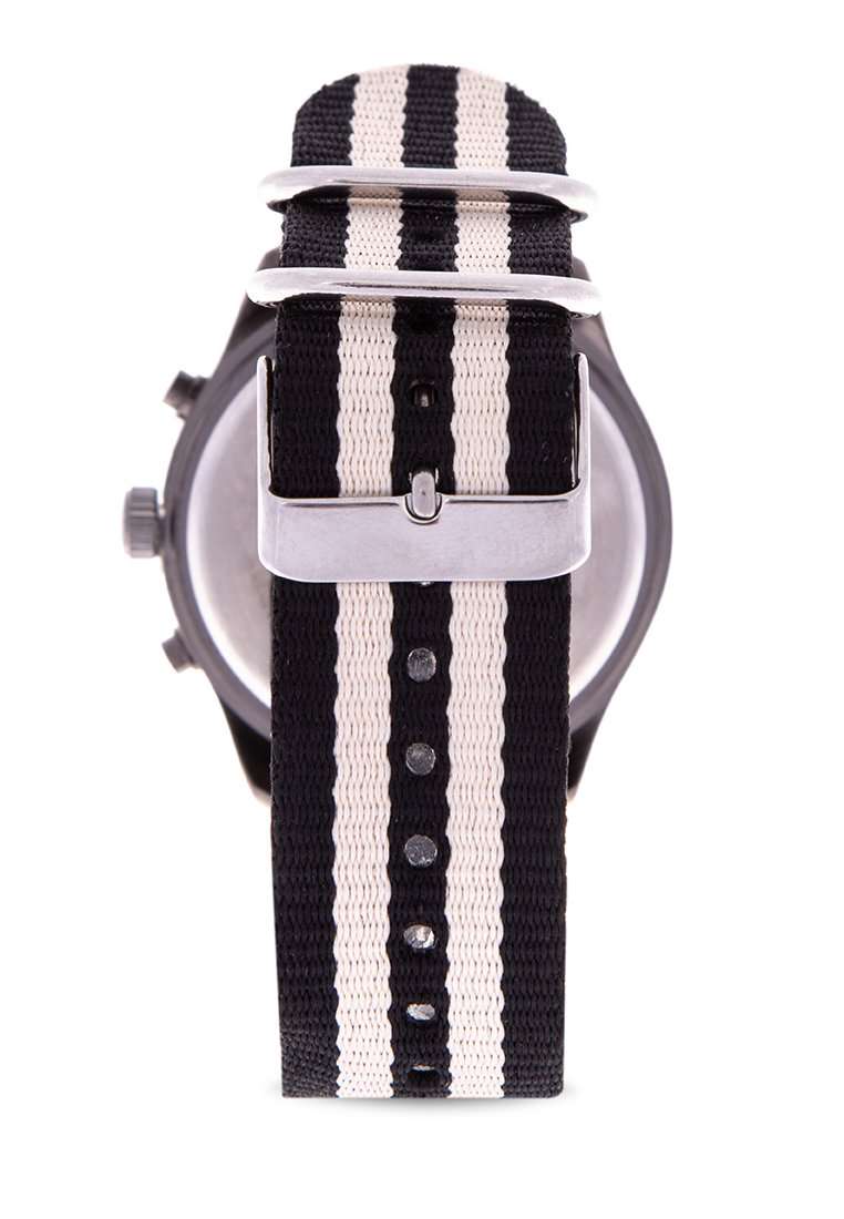 Valentino 20121737-WHITE AND BLACK Nylon Strap Watch for Men-Watch Portal Philippines