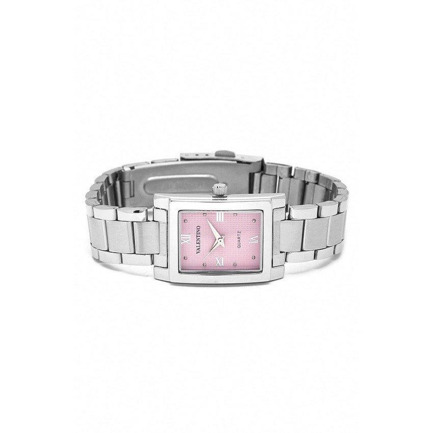 Valentino 20121783-SILVER - PINK ROMAN SHEEN IP WHITE STYLE STAINLESS BAND Strap Watch for Women-Watch Portal Philippines