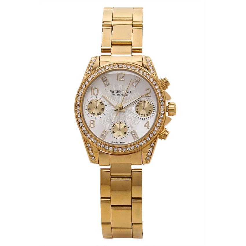Valentino 20121808-GOLD - GOLD DIAL STAINLESS BAND STRAP Watch for Women-Watch Portal Philippines