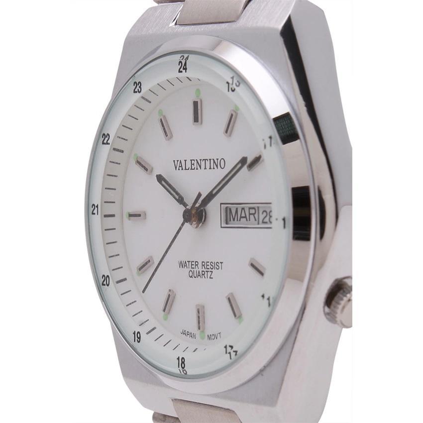Valentino 20121842-WHITE DIAL STAINLESS BAND STRAP Watch for Men-Watch Portal Philippines