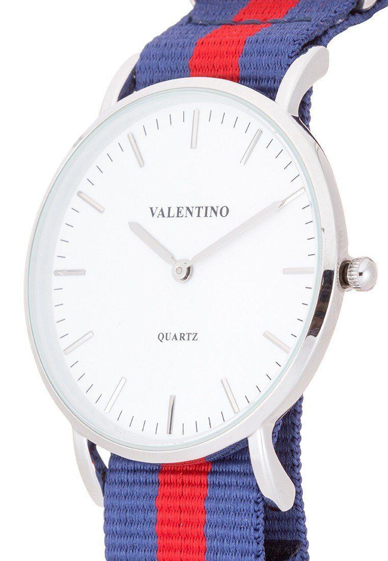 Valentino 20121903-DBlue Red Nylon Strap Watch For Men-Watch Portal Philippines