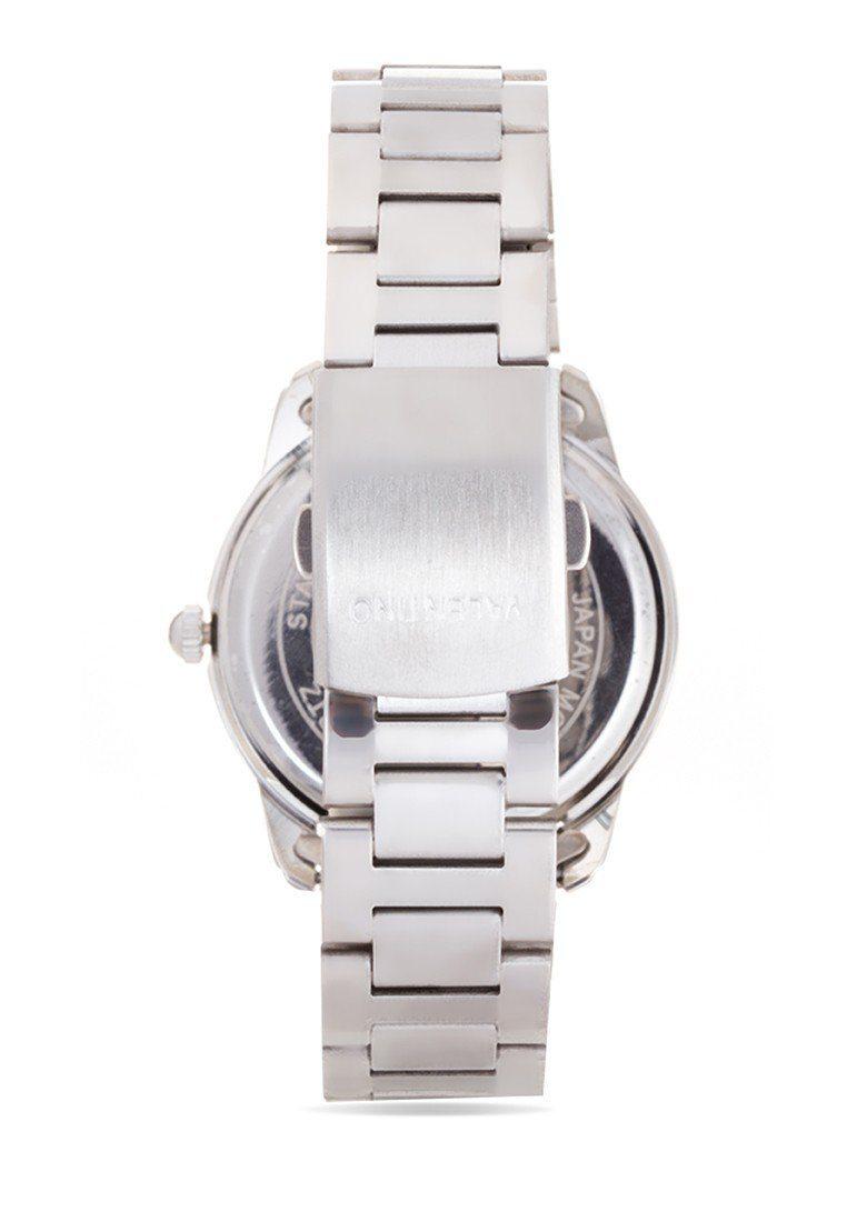 Valentino 20121911-BLACK DIAL STAINLESS BAND Strap Watch For Men-Watch Portal Philippines