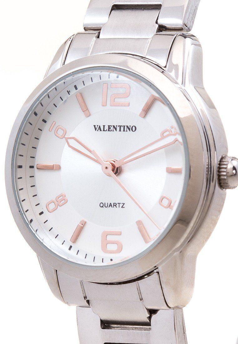 Valentino 20121912-White Dial RG Index Stainless Strap Watch For Women-Watch Portal Philippines
