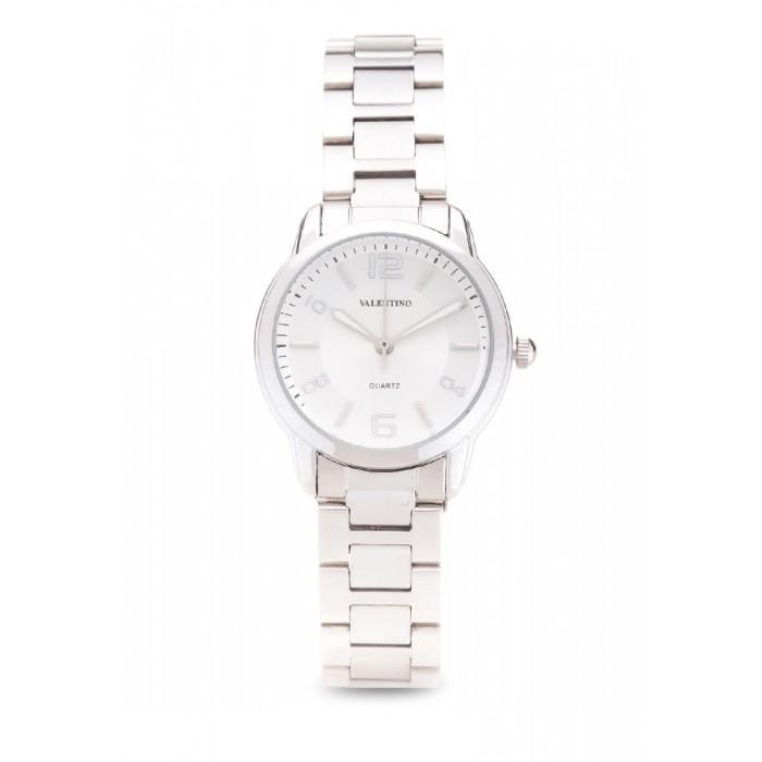 Valentino 20121912-White Dial Silver Index Stainless Strap Watch For Women-Watch Portal Philippines
