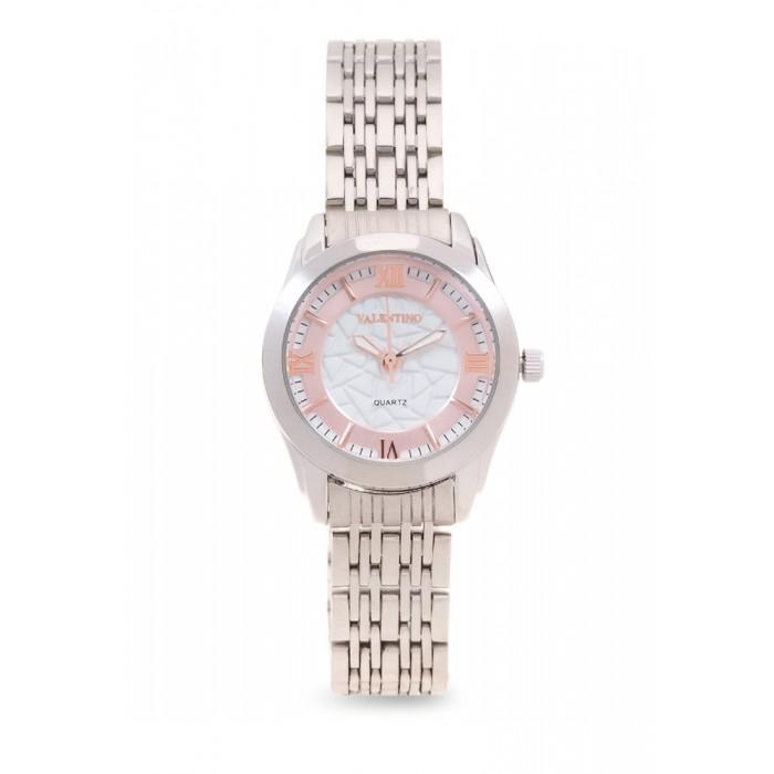 Valentino 20121914-Rose Dial Sta Barbara Mtl L Stainless Strap Watch For Women-Watch Portal Philippines