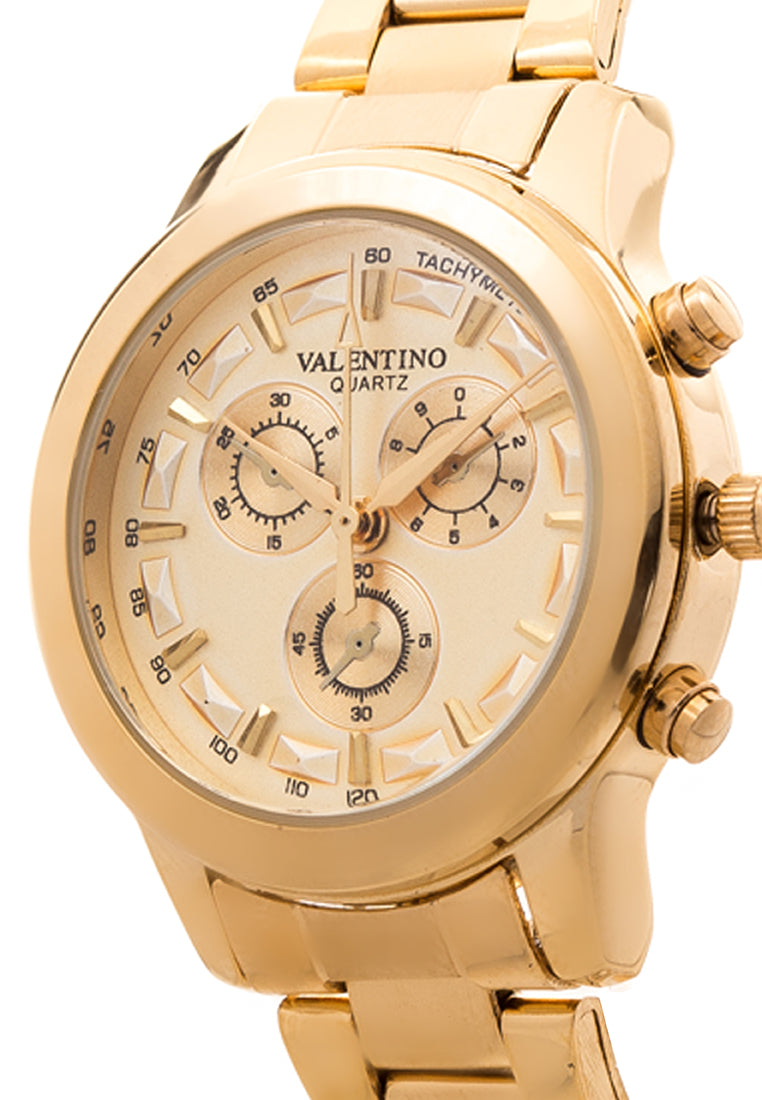 Valentino 20121935-GOLD DIAL Analog Stainless Band Watch for Women-Watch Portal Philippines