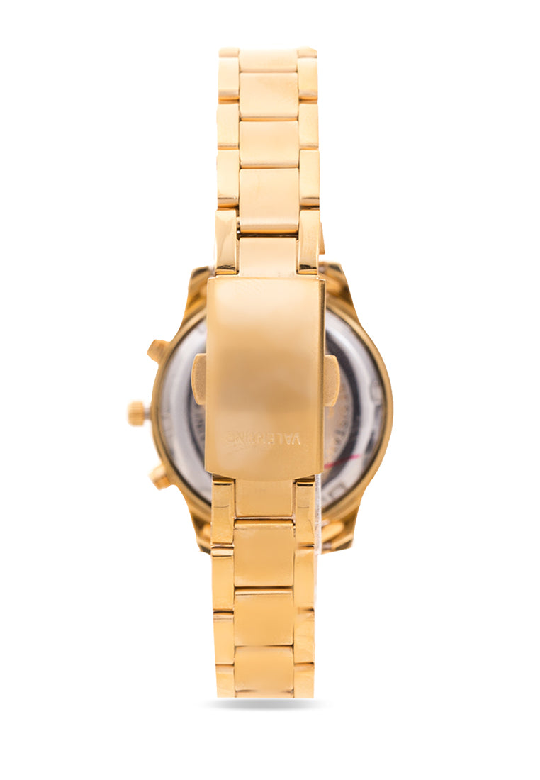 Valentino 20121935-GOLD DIAL Analog Stainless Band Watch for Women-Watch Portal Philippines