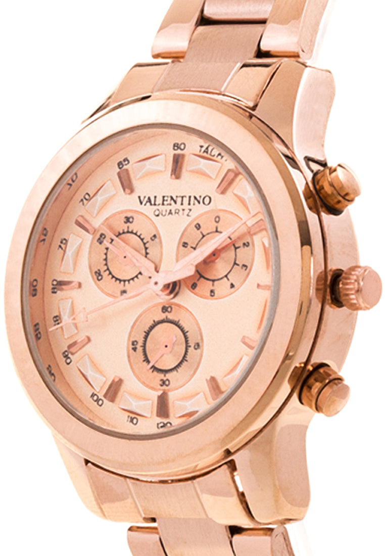 Valentino 20121936-ROSE DIAL Analog Stainless Band Watch for Women-Watch Portal Philippines