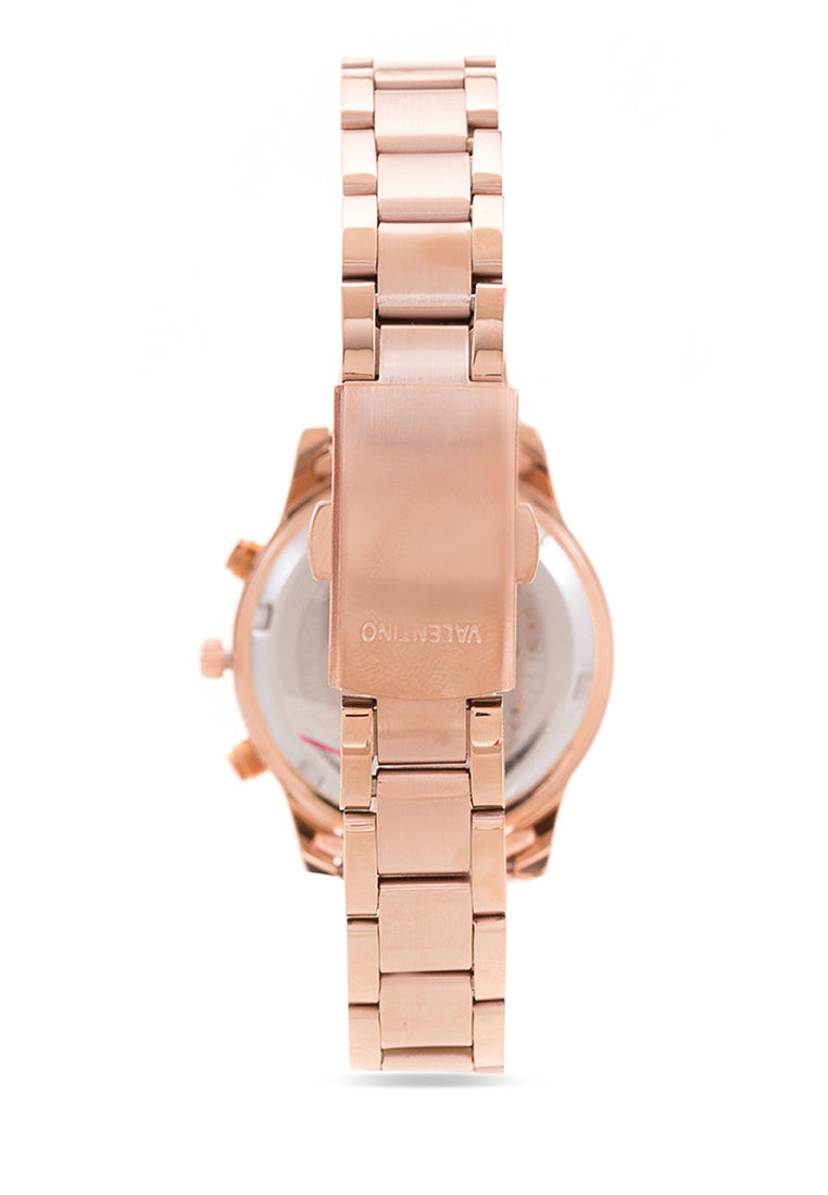 Valentino 20121936-ROSE DIAL Analog Stainless Band Watch for Women-Watch Portal Philippines