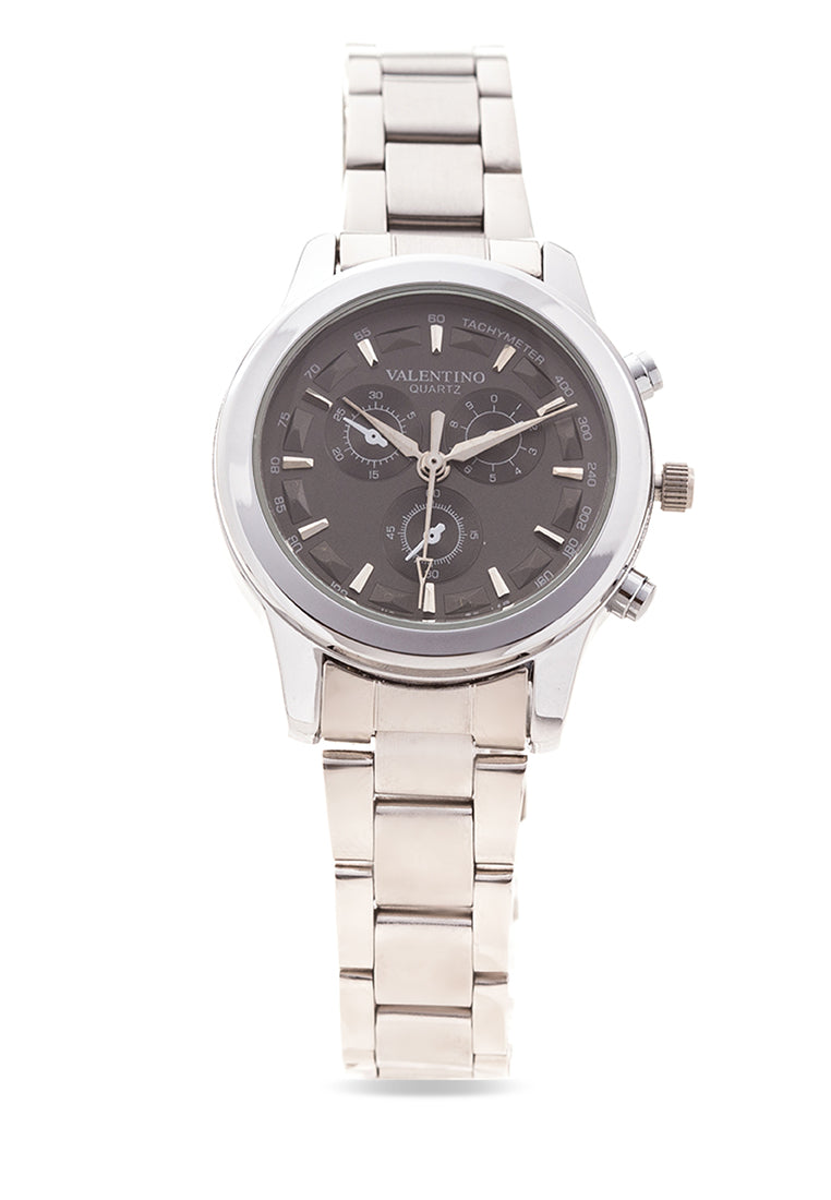 Valentino 20121937-BLACK DIAL Analog Stainless Steel Strap Watch for Women-Watch Portal Philippines