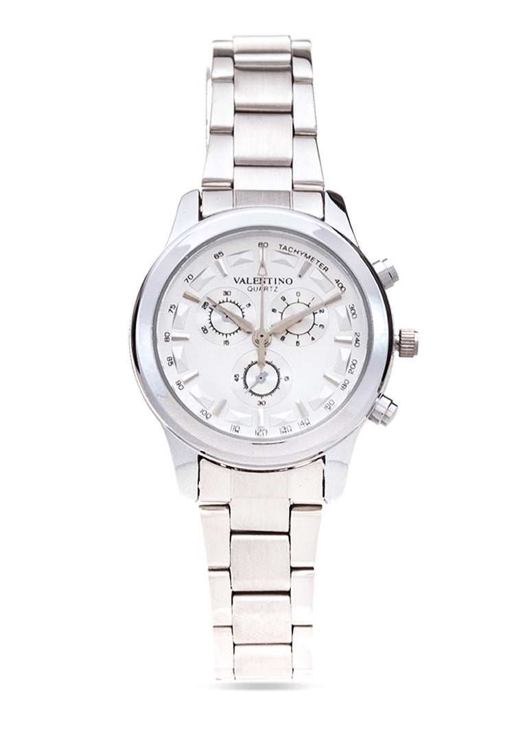 Valentino 20121937-SILVER DIAL Analog Stainless Steel Strap Watch for Women-Watch Portal Philippines