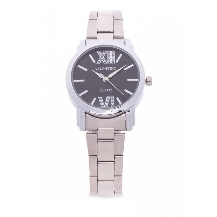 Valentino 20121943-BLACK DIAL SILVER STAINLESS BAND Watch For Women-Watch Portal Philippines