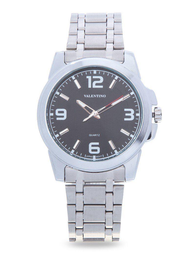 Valentino 20121954-BLACK SILVER STAINLESS BAND Watch For Men-Watch Portal Philippines