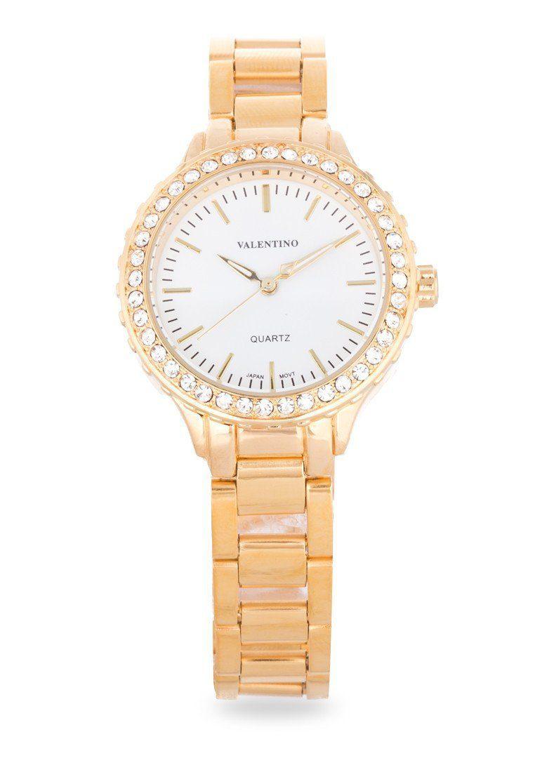 Valentino 20121959-GOLD - WHITE DIAL GOLD STAINLESS BAND Watch For Women-Watch Portal Philippines