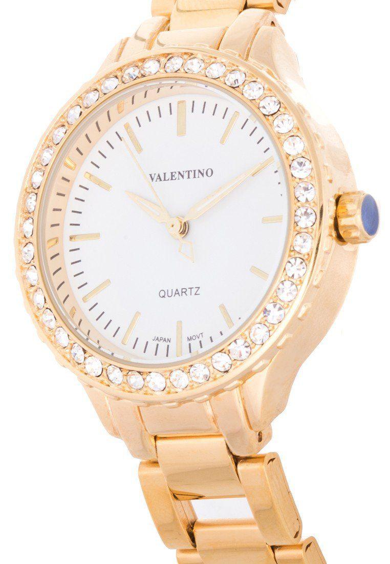 Valentino 20121959-GOLD - WHITE DIAL GOLD STAINLESS BAND Watch For Women-Watch Portal Philippines