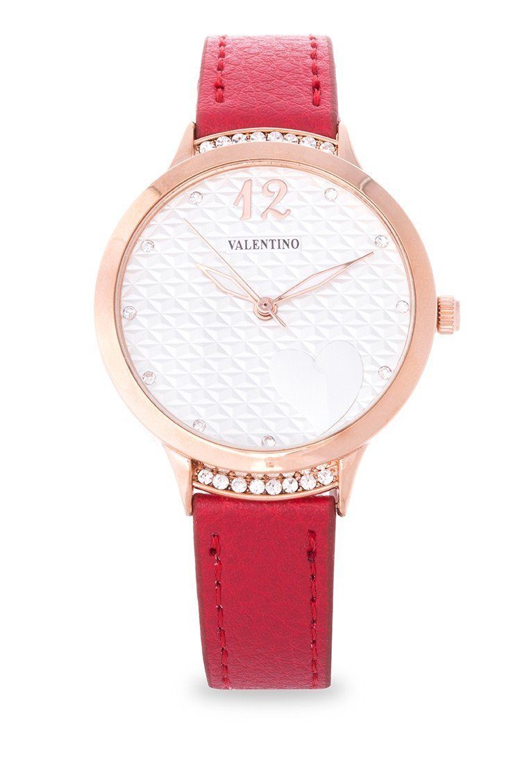 Valentino 20121966-RED - RED LEATHER STRAP Watch For Women-Watch Portal Philippines