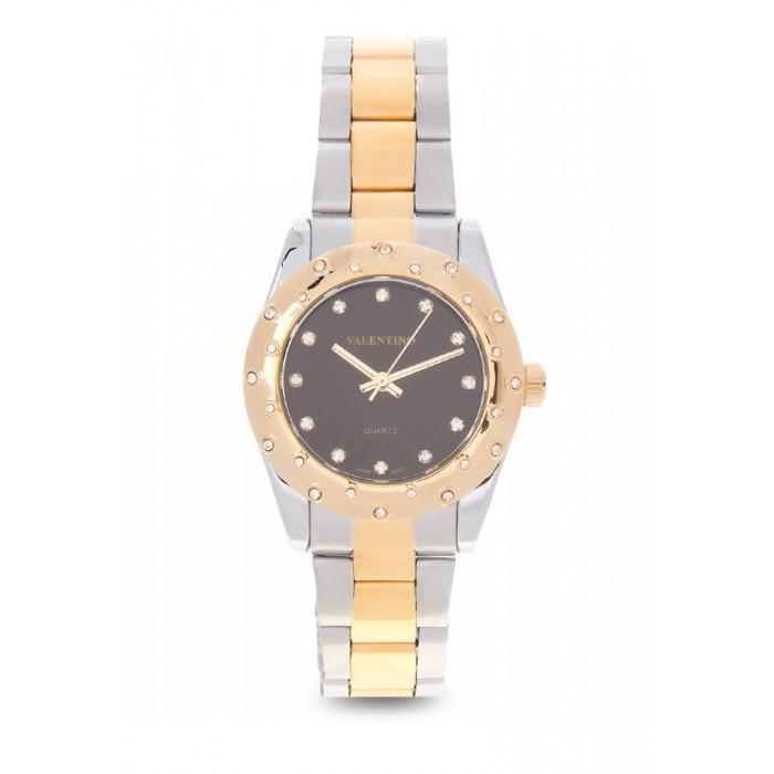 Valentino 20121973-TWO TONE - BLACK DIAL STAINLESS BAND Watch For Women-Watch Portal Philippines
